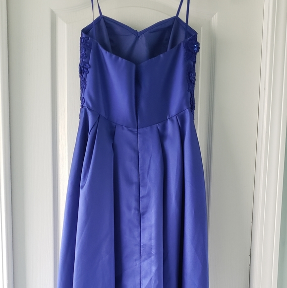 Strapless Brilliant Blue Gown - Picture 4 of 9